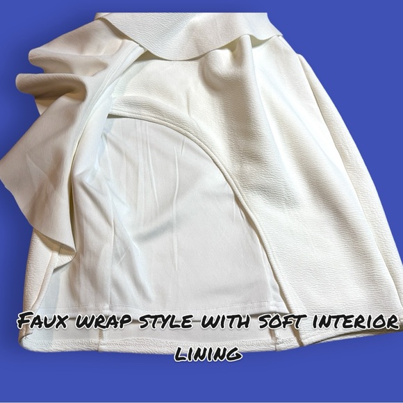 🎉HP!🎉NWT Vernacular Peplum Faux Wrap Style Knee Length Bustier Dress. Small - Picture 10 of 15